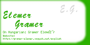 elemer gramer business card